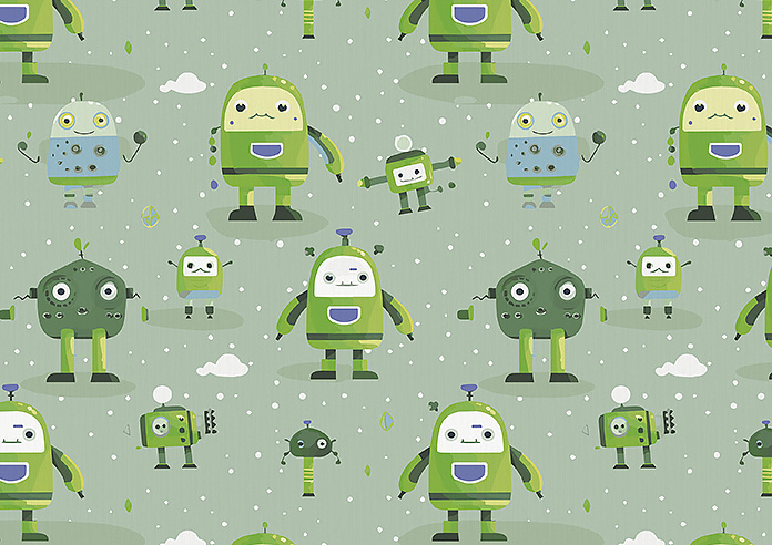 Sparky Squad, Lime Green - Roman Blind - Image 7